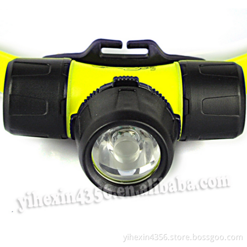 Factory Outlet Price Plastic Zoom 20 meters LED Diving Headlight Headlamp